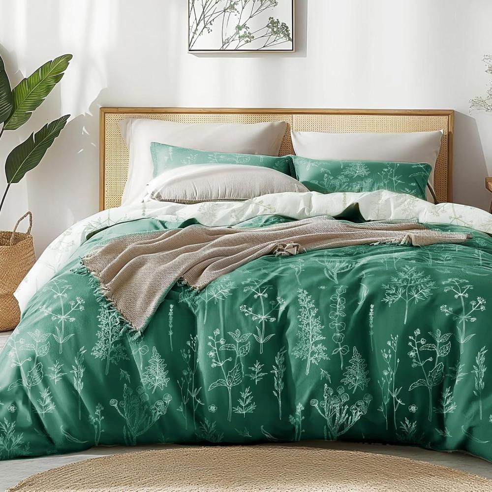 imageLoves cabin Pink Full Size Comforter Set  Full Comforter Set 3 Pieces Cute Floral Bedding Sets for All Seasons1 Soft Reversible Botanical Flowers Comforter and 2 Pillow Shams12  Emerald