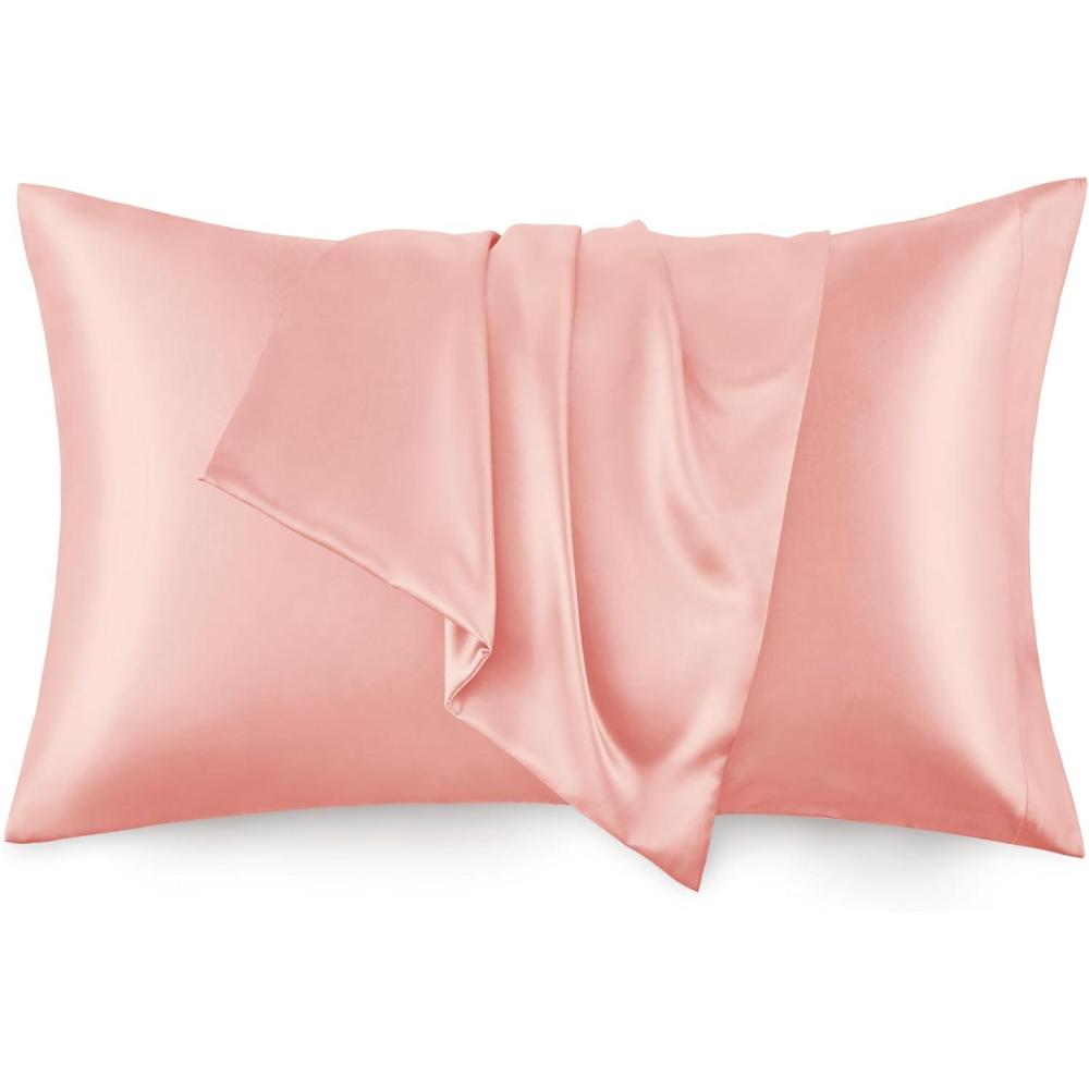 imageLoves cabin Satin Pillowcase for Hair and Skin Light Grey 20x30 inches Similar to Silk Pillow Cases Pillow Cases Queen Size Set of 2  Satin Cooling Pillow Covers with Envelope ClosureCoral