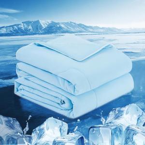 Love’s cabin Cooling Comforter Queen Size, Double Sided Cooling Blanket for Hot Sleepers, Breathable and Lightweight Blanket for Night Sweats, 90″x90″ Blue(Blue)