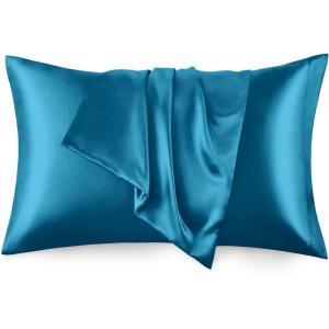Love’s cabin Satin Pillowcase for Hair and Skin (Light Grey, 20×30 inches) Similar to Silk Pillow Cases, Pillow Cases Queen Size Set of 2 – Satin Cooling Pillow Covers with Envelope Closure(Teal)