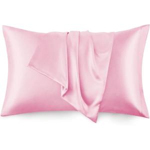 Love’s cabin Satin Pillowcase for Hair and Skin (Light Grey, 20×30 inches) Similar to Silk Pillow Cases, Pillow Cases Queen Size Set of 2 – Satin Cooling Pillow Covers with Envelope Closure(Pink)