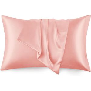 Love’s cabin Satin Pillowcase for Hair and Skin (Light Grey, 20×30 inches) Similar to Silk Pillow Cases, Pillow Cases Queen Size Set of 2 – Satin Cooling Pillow Covers with Envelope Closure(Coral)