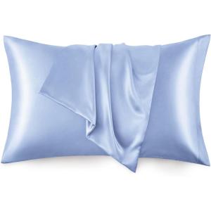 Love’s cabin Satin Pillowcase for Hair and Skin (Light Grey, 20×30 inches) Similar to Silk Pillow Cases, Pillow Cases Queen Size Set of 2 – Satin Cooling Pillow Covers with Envelope Closure(Sky Blue)