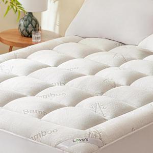 Love’s cabin Twin XL Mattress Topper Viscose Derived from Bamboo, Thick Pillow Top Mattress Pad with Stretchable Pockets for 8″-20″ Mattress, Soft Breathable Cooling Mattress Topper for Hot Sleepers(White)