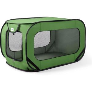 Love’s cabin 36in Portable Large Dog Bed – Pop Up Dog Kennel, Indoor Outdoor Crate for Pets, Portable Car Seat Kennel, Cat Bed Collection, Dark Grey(Green)