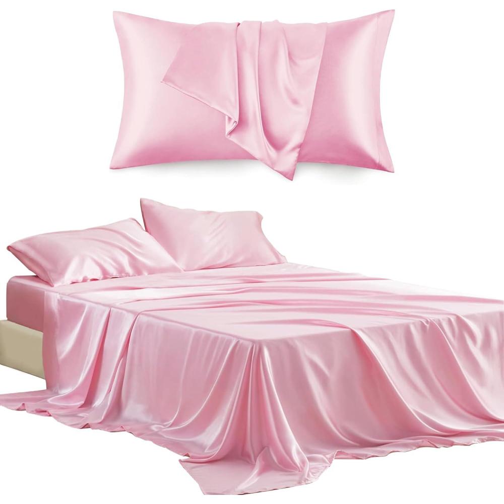 imageLoves cabin Satin Pillowcase and Sheet Set